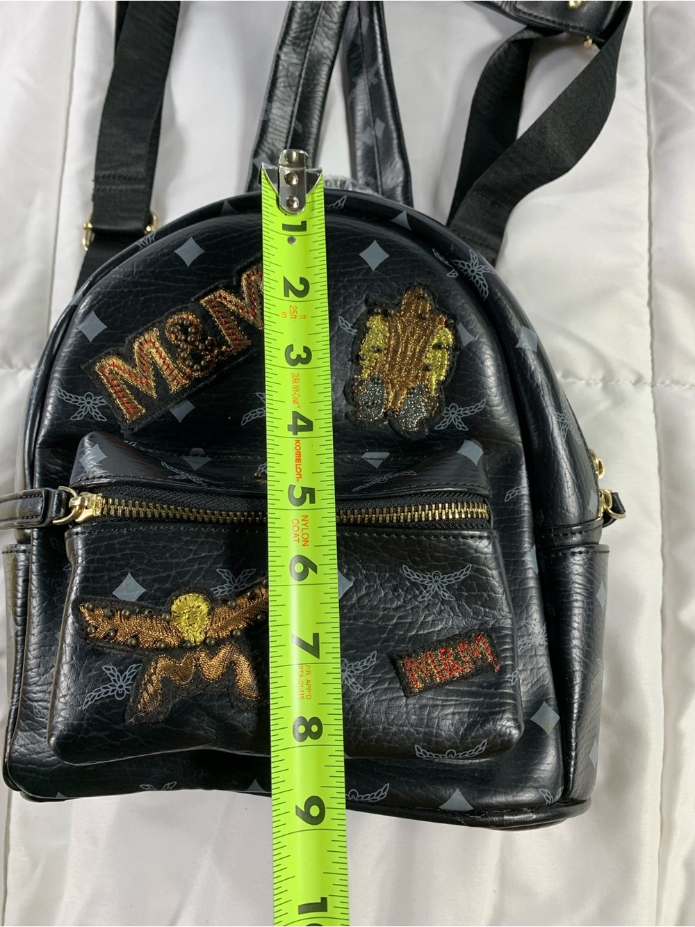 Pre loved Black Faux-Leather Embellished Mini Backpack - Picture 5 of 5